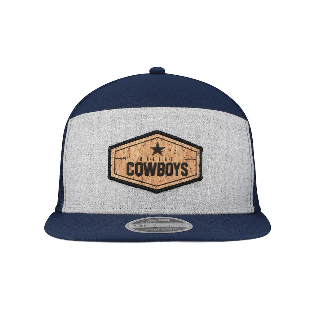 Dallas Cowboys New Era Cork Split Panel 9FIFTY Trucker Snapback Hat - Gray/Navy Hats