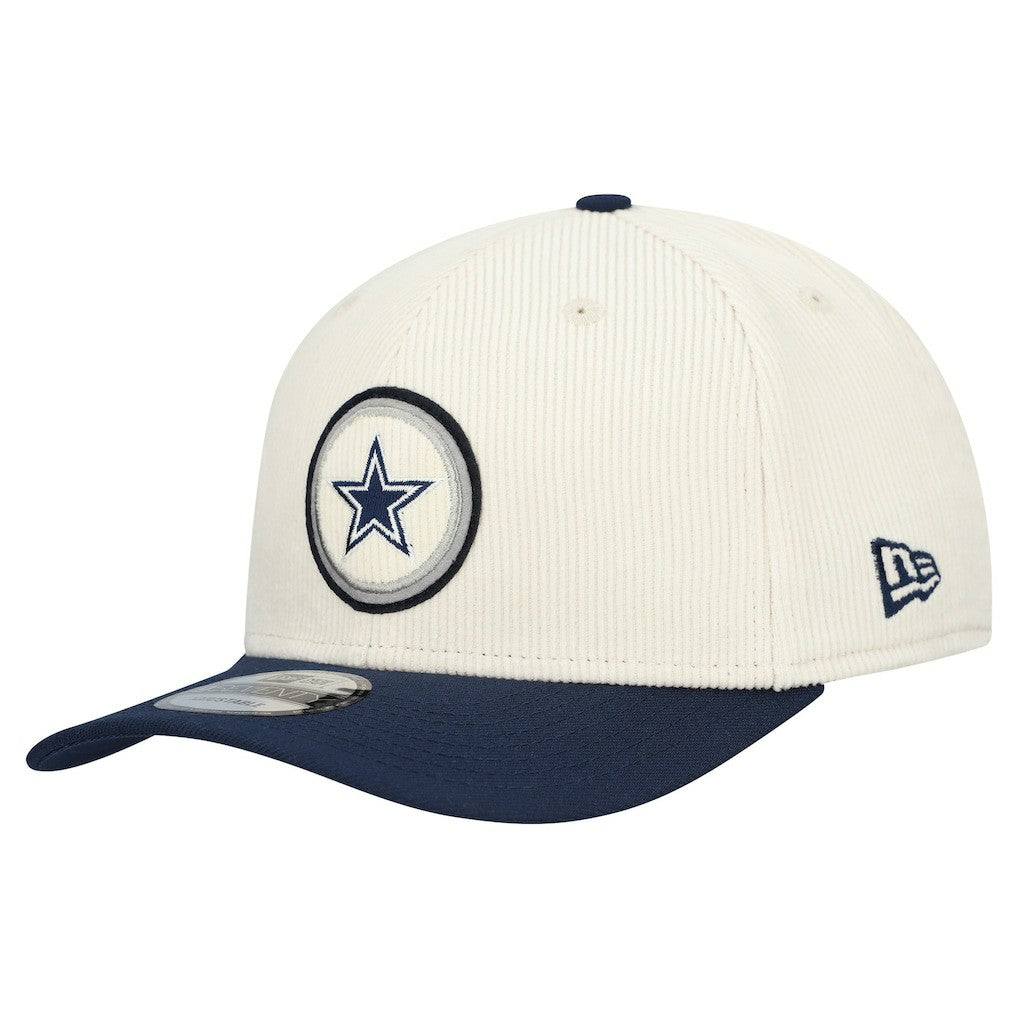 Dallas Cowboys New Era Loyal Corduroy 9SEVENTY Adjustable Hat - Cream Hats