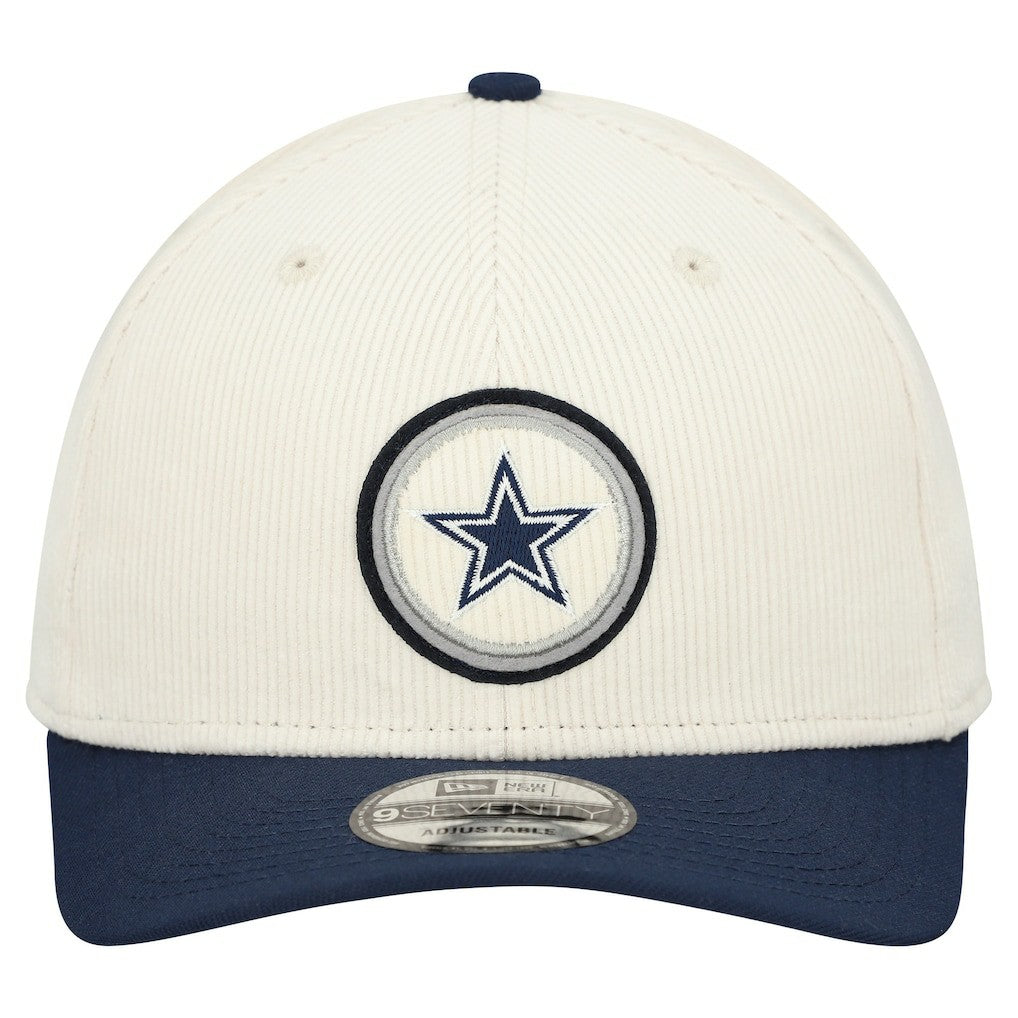 Dallas Cowboys New Era Loyal Corduroy 9SEVENTY Adjustable Hat - Cream Hats