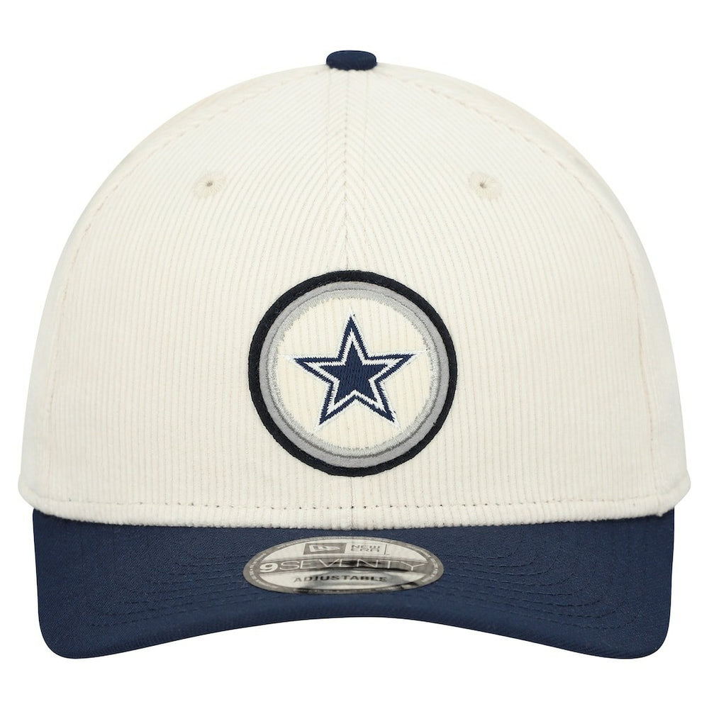 Dallas Cowboys New Era Loyal Corduroy 9SEVENTY Adjustable Hat - Cream Hats