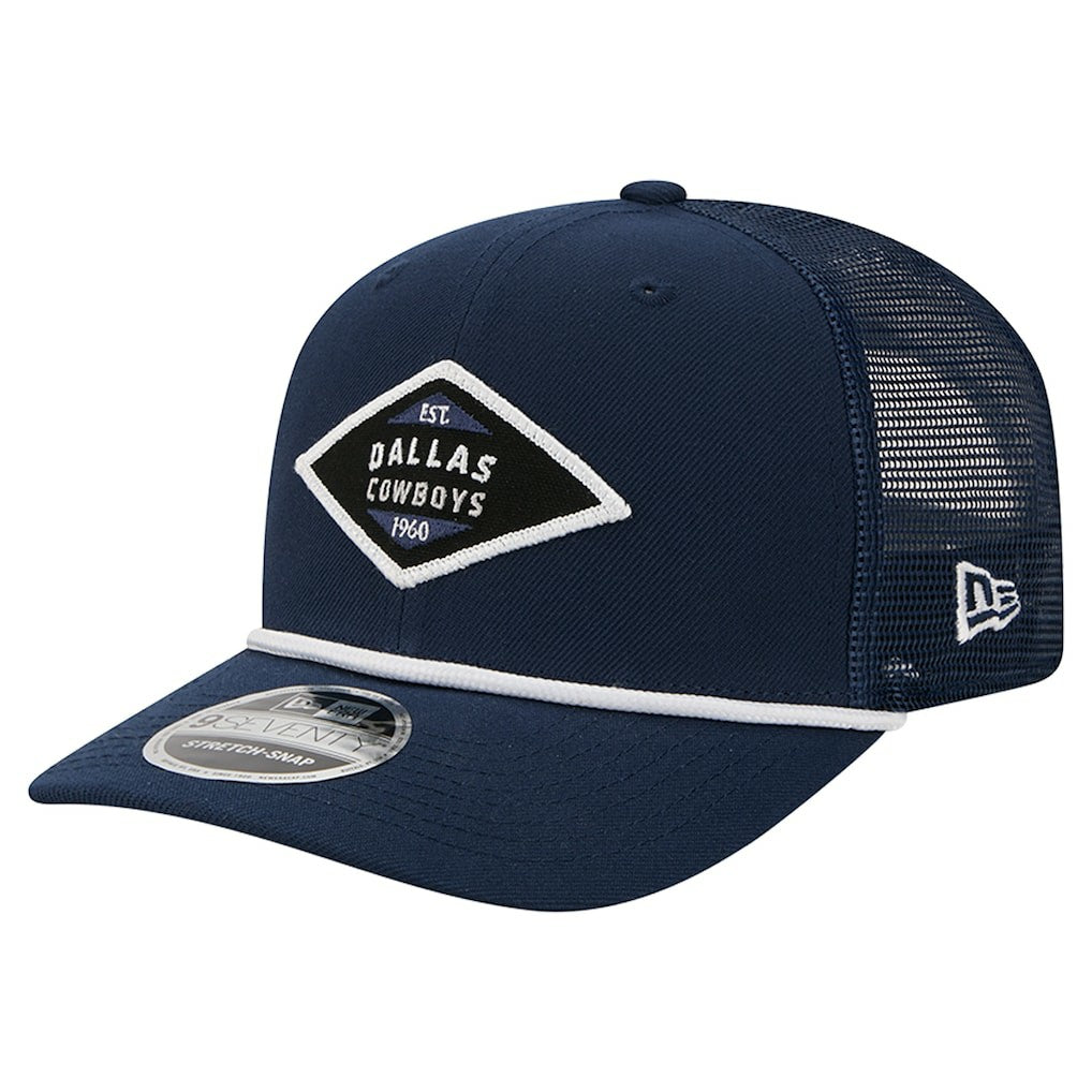 Dallas Cowboys New Era 9SEVENTY Team Rope Stretch-Snap Hat - Navy Hats