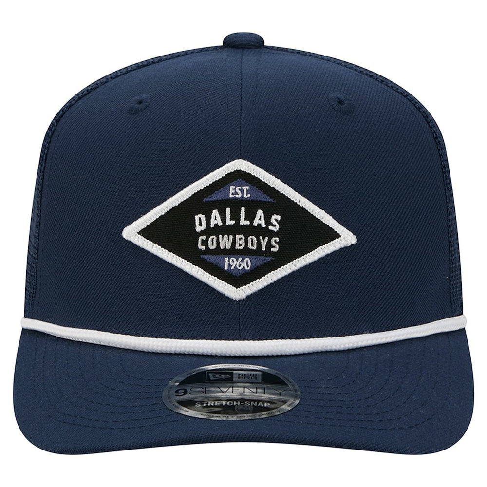 Dallas Cowboys New Era 9SEVENTY Team Rope Stretch-Snap Hat - Navy Hats