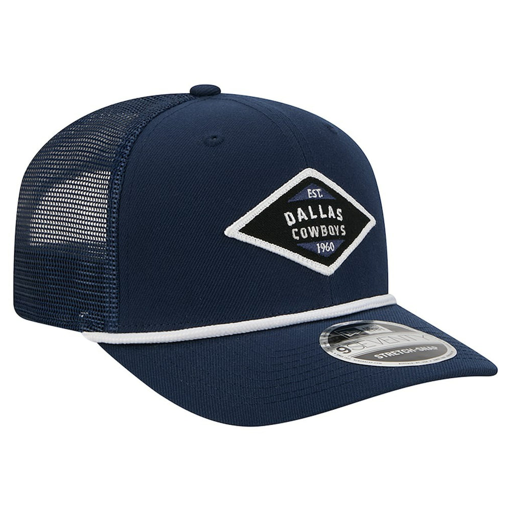 Dallas Cowboys New Era 9SEVENTY Team Rope Stretch-Snap Hat - Navy Hats