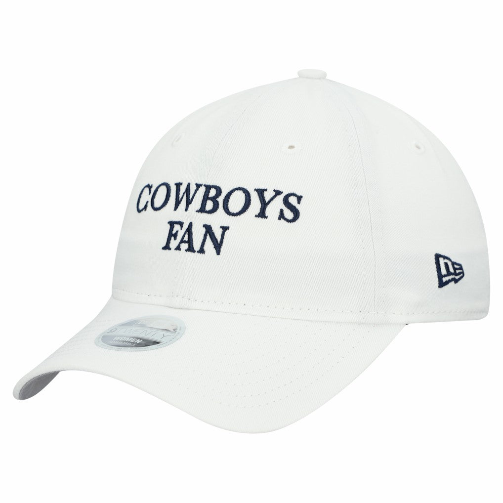Dallas Cowboys New Era Women's Team Fan 9TWENTY Adjustable Hat - White Hats