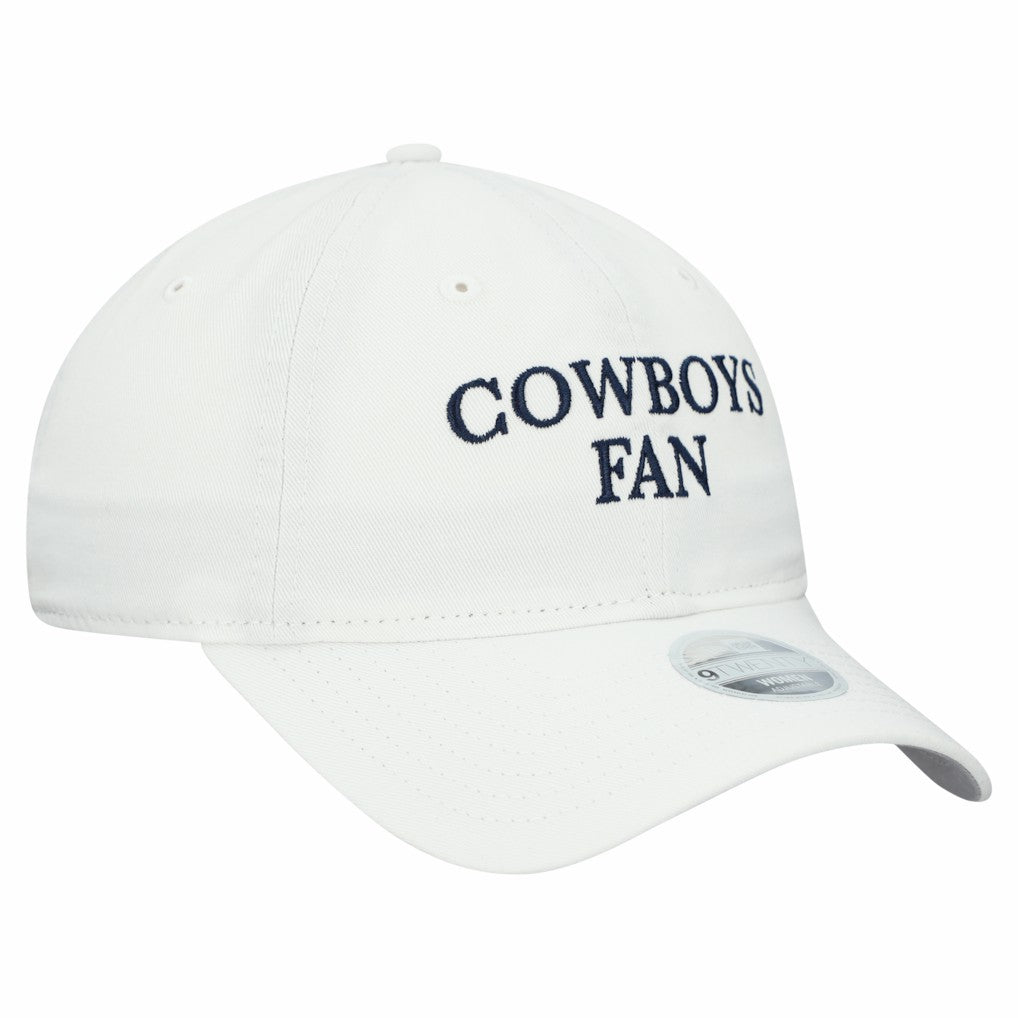 Dallas Cowboys New Era Women's Team Fan 9TWENTY Adjustable Hat - White Hats