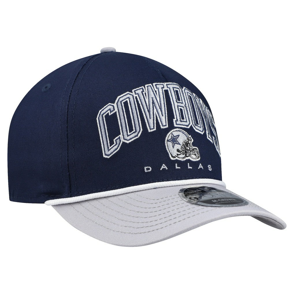 Dallas Cowboys New Era Arch 9FORTY A-Frame M-Crown Adjustable Hat - Navy Hats