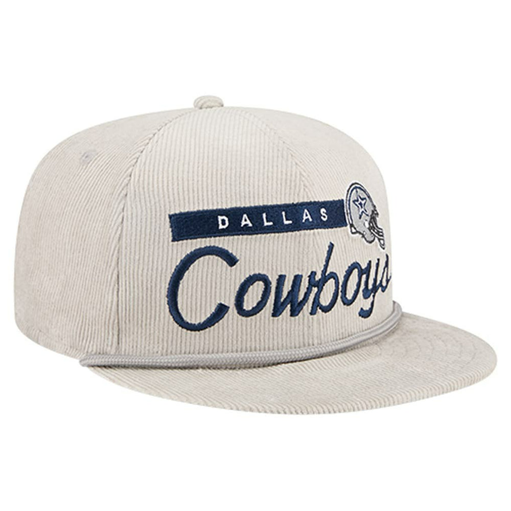 Dallas Cowboys New Era Cord Rope 9FIFTY Snapback Hat - Gray Hats