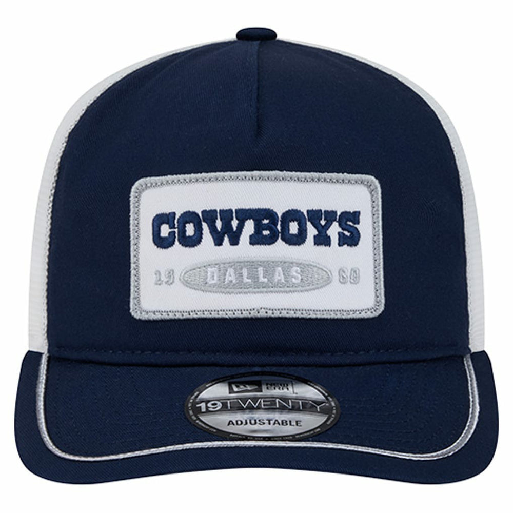 Dallas Cowboys New Era Patch 19TWENTY Adjustable Hat - Navy/White Hats