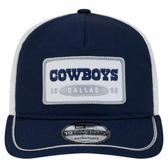 Dallas Cowboys New Era Patch 19TWENTY Adjustable Hat - Navy/White Hats