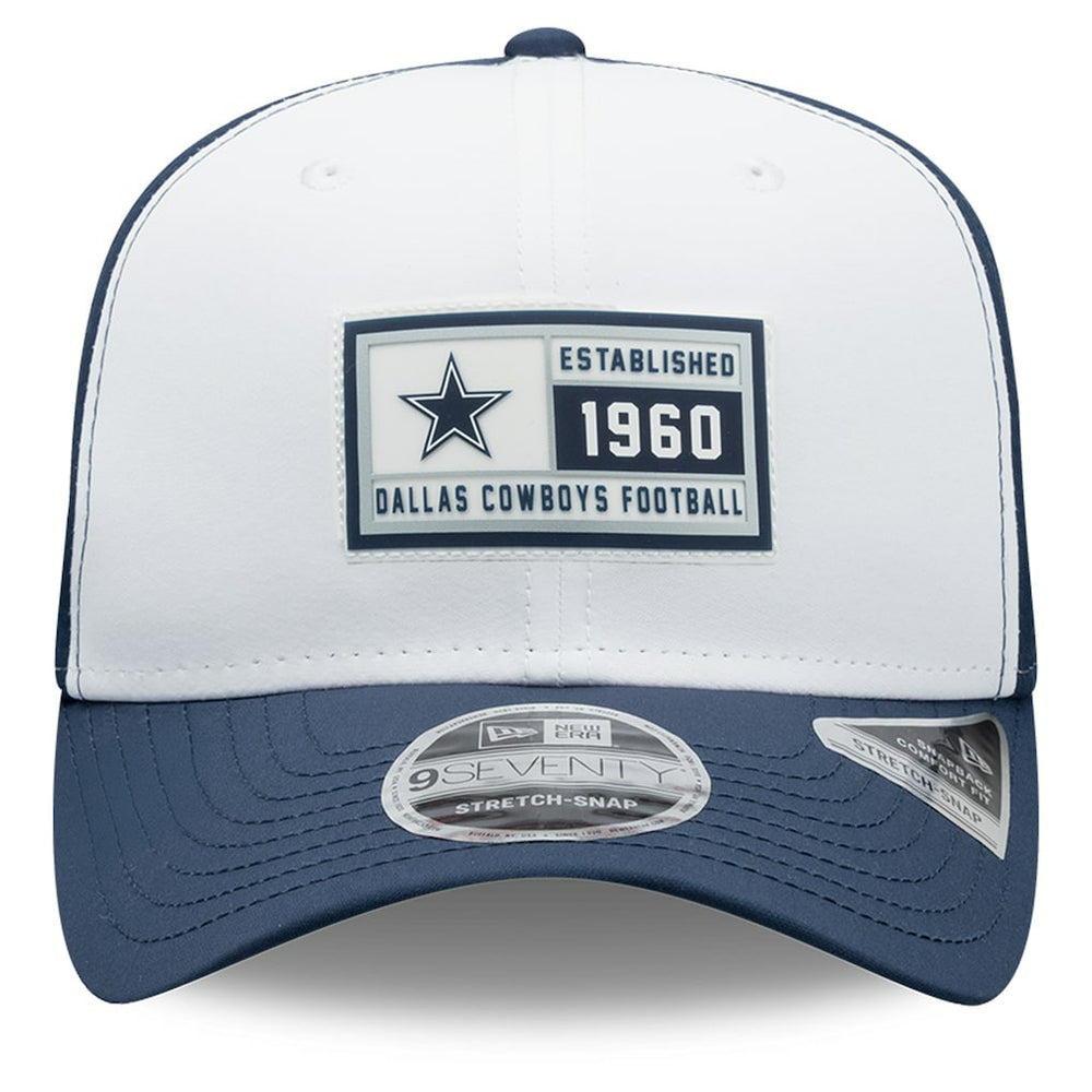 Dallas Cowboys New Era Established Patch 9SEVENTY Adjustable Hat - White/Navy Hats