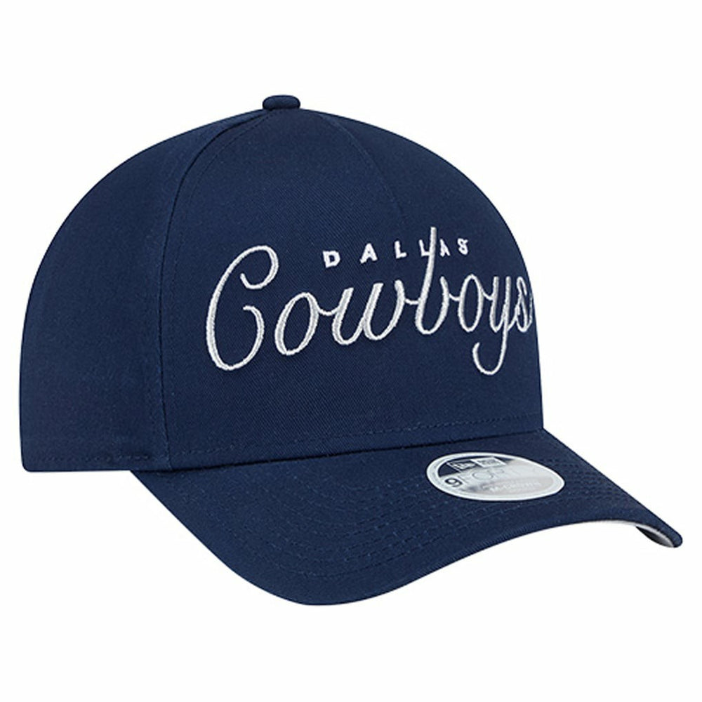 Dallas Cowboys New Era Women's Metallic A-Frame 9FORTY Adjustable Hat - Navy Hats