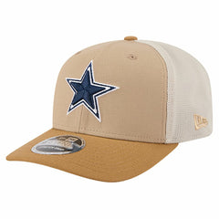Dallas Cowboys New Era Two-Tone Trucker 9SEVENTY Adjustable Hat - Light Beige Hats