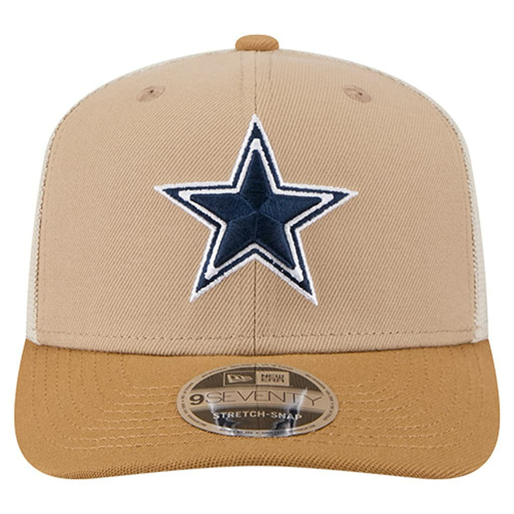 Dallas Cowboys New Era Two-Tone Trucker 9SEVENTY Adjustable Hat - Light Beige Hats