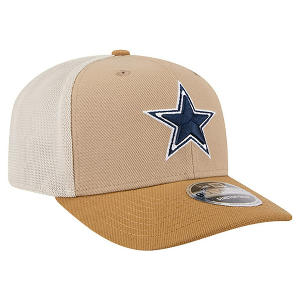 Dallas Cowboys New Era Two-Tone Trucker 9SEVENTY Adjustable Hat - Light Beige Hats