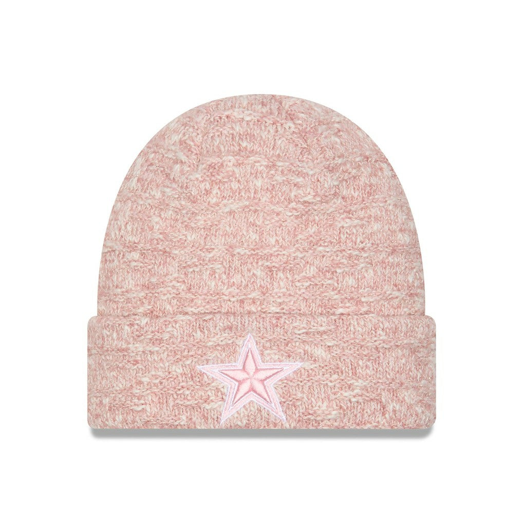 Dallas Cowboys New Era Women's Metallic Cuffed Knit Hat - Pink Hats