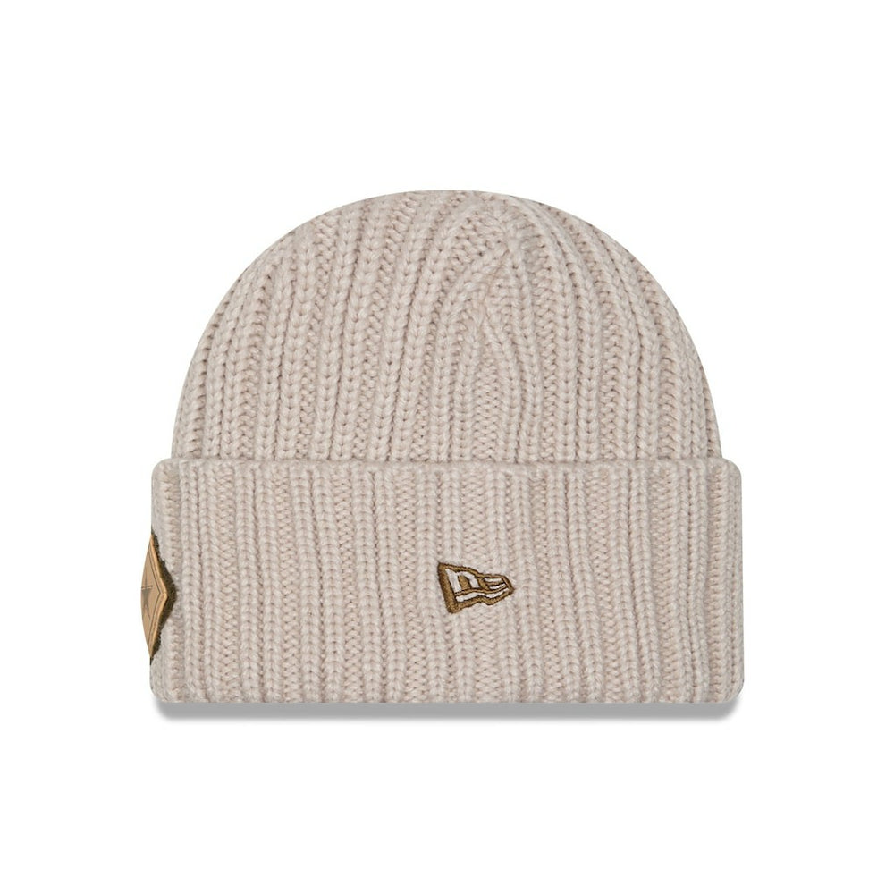 Dallas Cowboys New Era Logo Applique Cuffed Knit Hat - Light Beige Hats