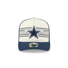Dallas Cowboys New Era Banner A-Frame 9FIFTY Snapback Hat - Cream/Navy Hats