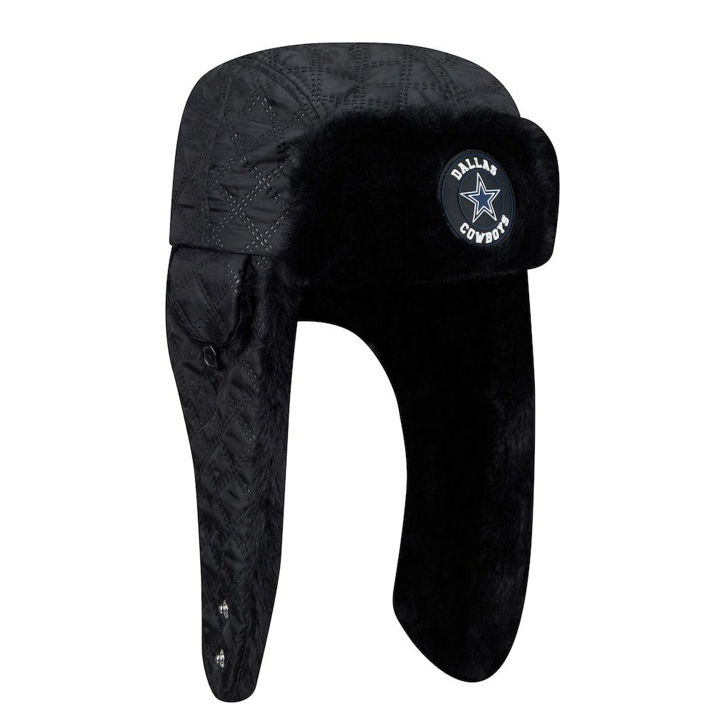 Dallas Cowboys New Era Quilted Trapper Hat - Black Hats