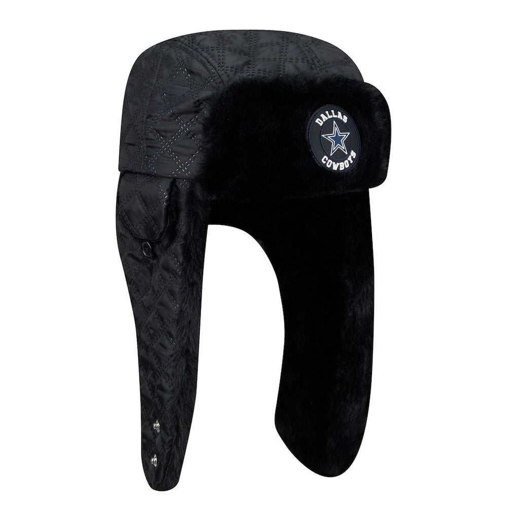 Dallas Cowboys New Era Quilted Trapper Hat - Black Hats