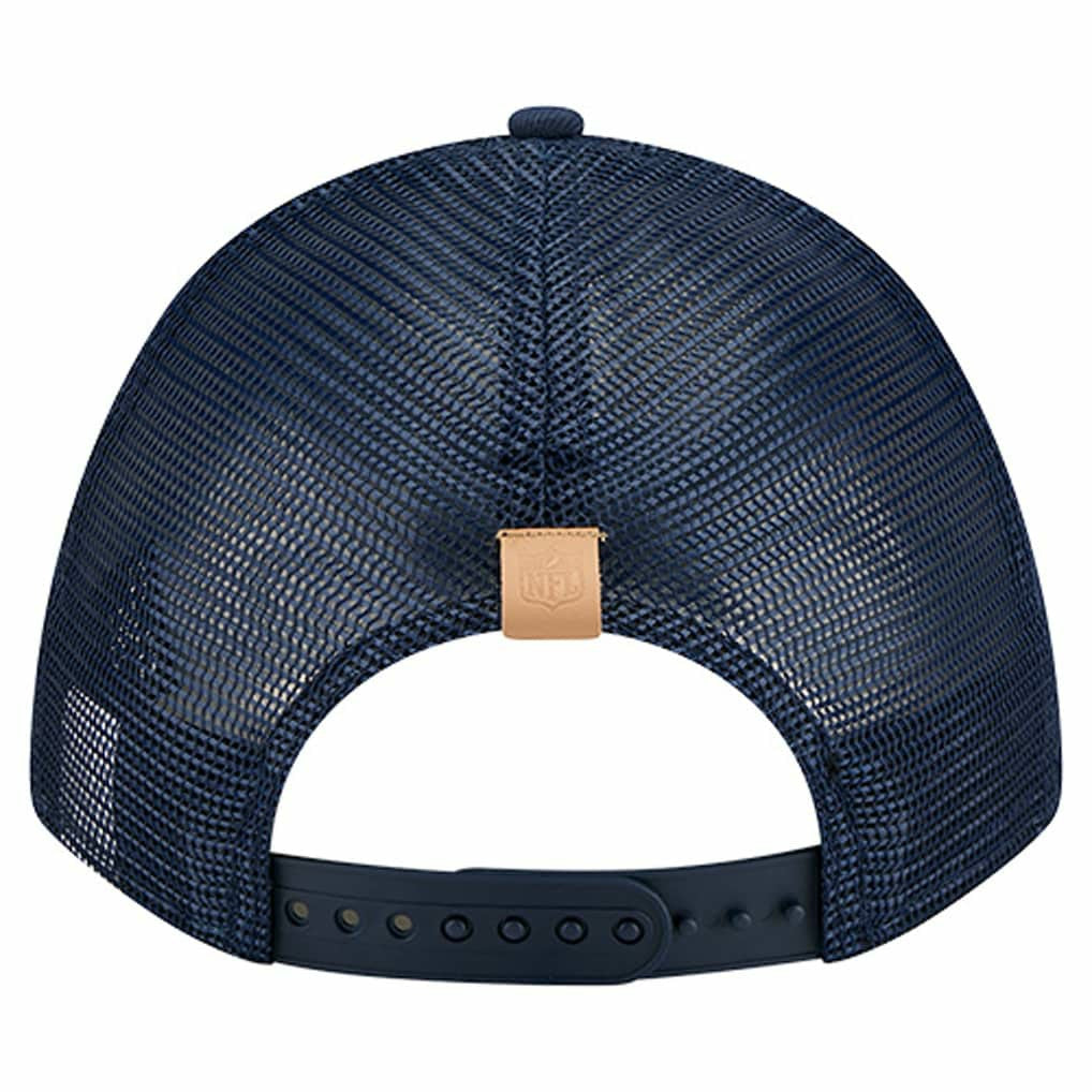 Dallas Cowboys New Era Two-Tone Text 9FORTY M-Crown Adjustable Hat - Stone/Navy Hats