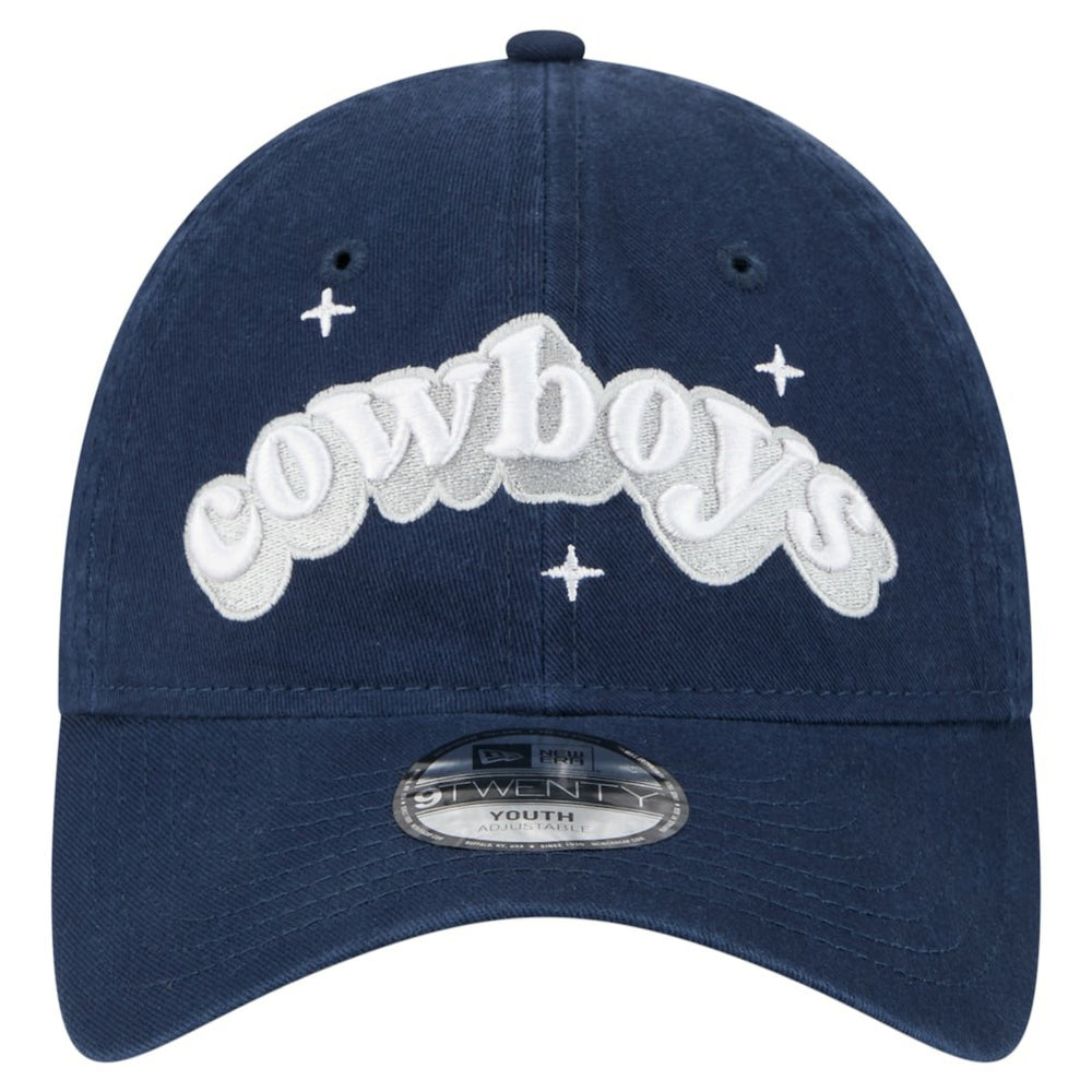 Dallas Cowboys New Era Girls Youth Cheer 9TWENTY Adjustable Hat - Navy Hats