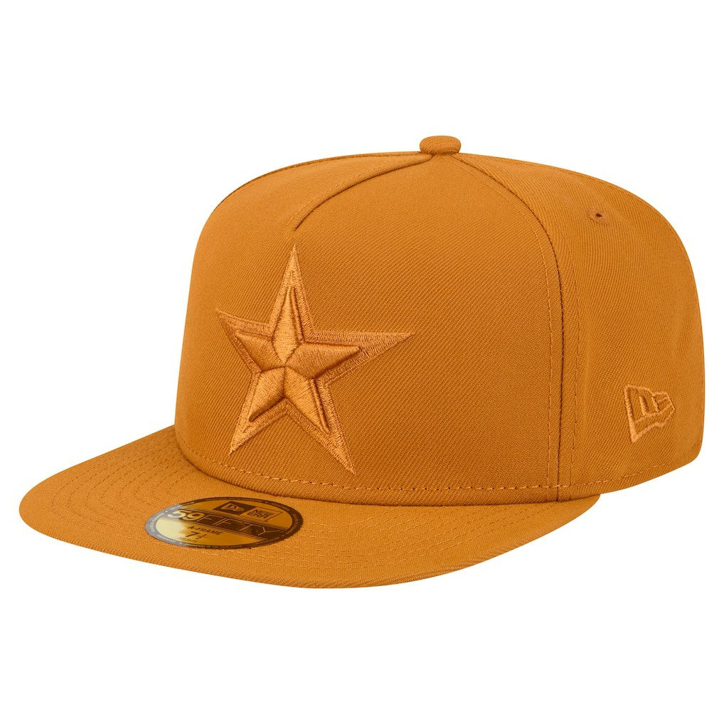 Dallas Cowboys New Era Color Pack A-Frame 59FIFTY Fitted Hat - Brown Hats