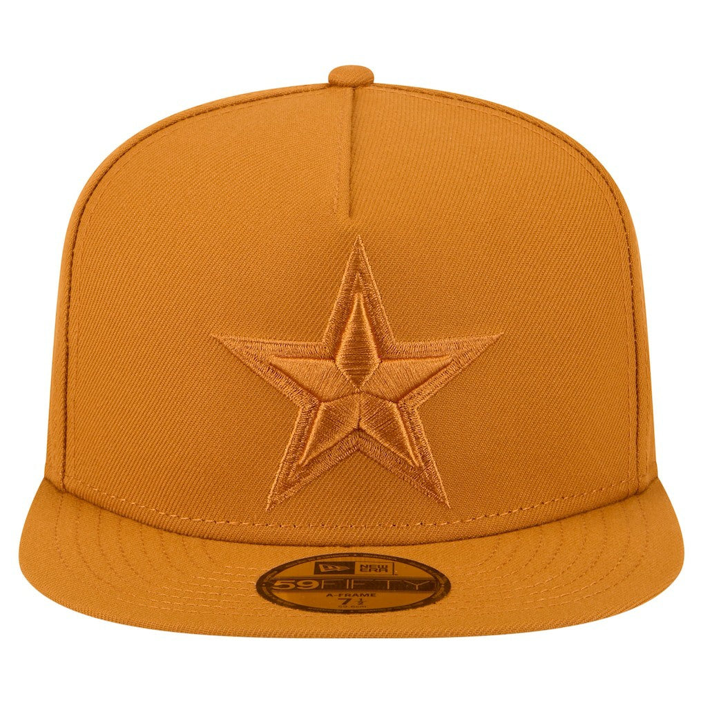 Dallas Cowboys New Era Color Pack A-Frame 59FIFTY Fitted Hat - Brown Hats
