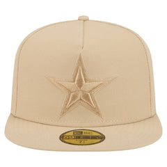 Dallas Cowboys New Era Color Pack A-Frame 59FIFTY Fitted Hat - Light Beige Hats