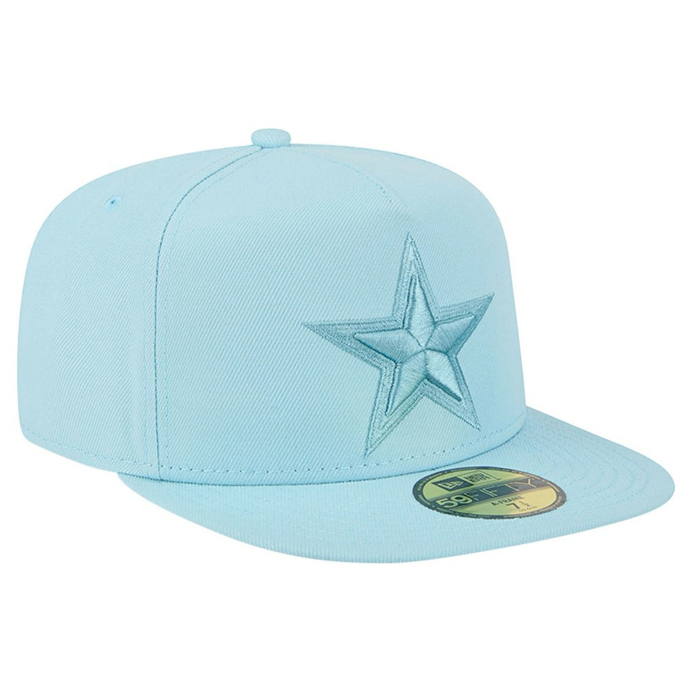 Dallas Cowboys New Era Color Pack A-Frame 59FIFTY Fitted Hat - Light Blue Hats