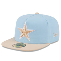 Dallas Cowboys New Era Two-Tone Color Pack A-Frame 59FIFTY Fitted Hat - Light Blue/Light Beige Hats
