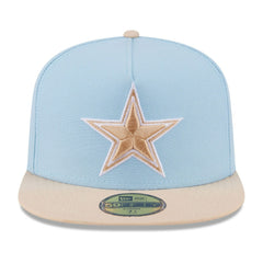 Dallas Cowboys New Era Two-Tone Color Pack A-Frame 59FIFTY Fitted Hat - Light Blue/Light Beige Hats
