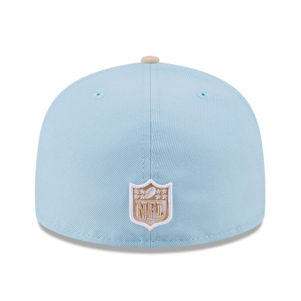 Dallas Cowboys New Era Two-Tone Color Pack A-Frame 59FIFTY Fitted Hat - Light Blue/Light Beige Hats