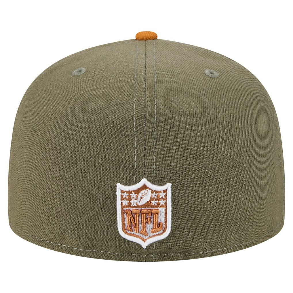 Dallas Cowboys New Era 2-Tone Color Pack A-Frame 59FIFTY Fitted Hat - Olive/Brown Hats