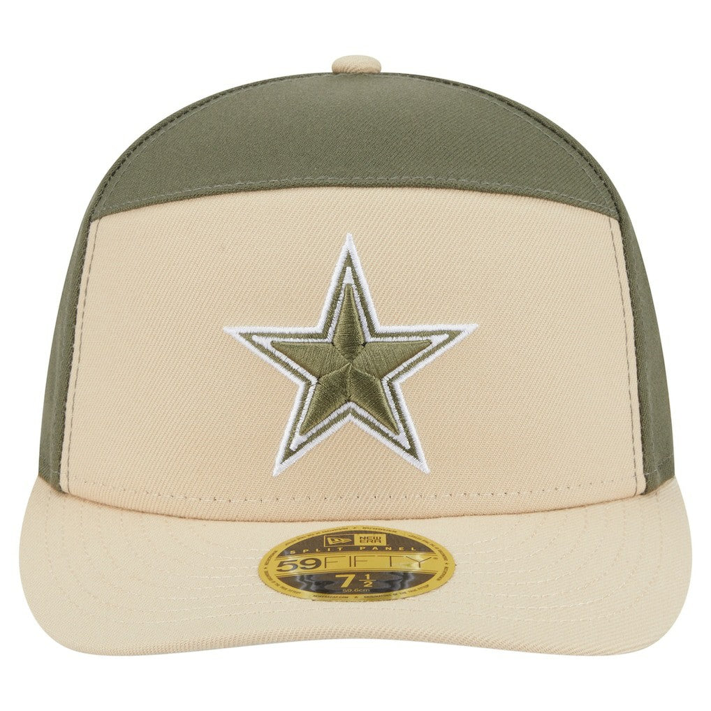 Dallas Cowboys New Era 2-Tone Color Pack Split Panel 59FIFTY Fitted Hat - Light Beige/Olive Hats