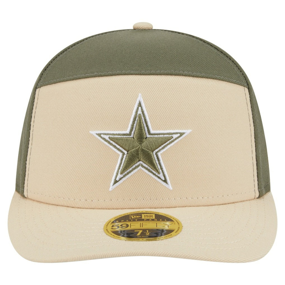 Dallas Cowboys New Era 2-Tone Color Pack Split Panel 59FIFTY Fitted Hat - Light Beige/Olive Hats