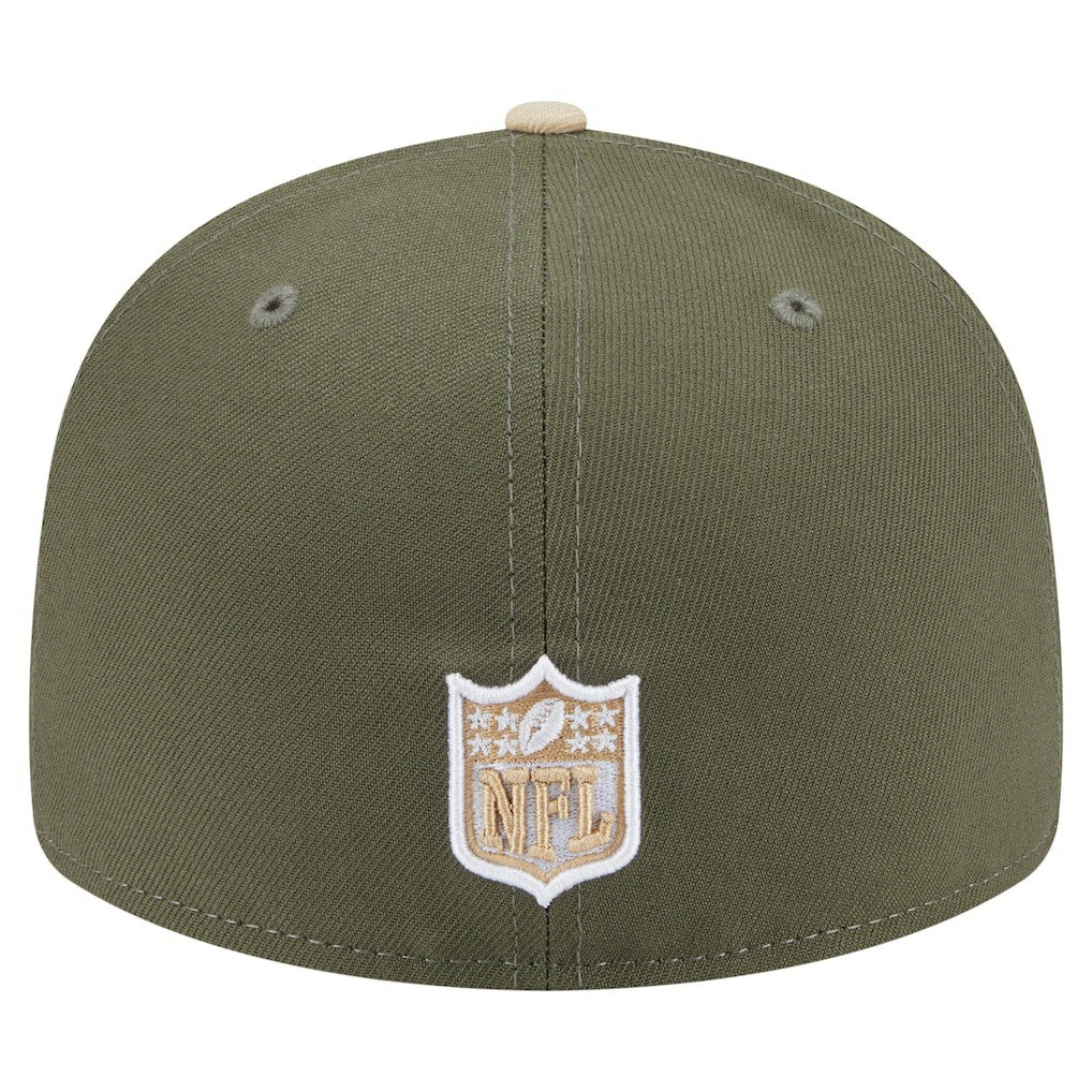 Dallas Cowboys New Era 2-Tone Color Pack Split Panel 59FIFTY Fitted Hat - Light Beige/Olive Hats