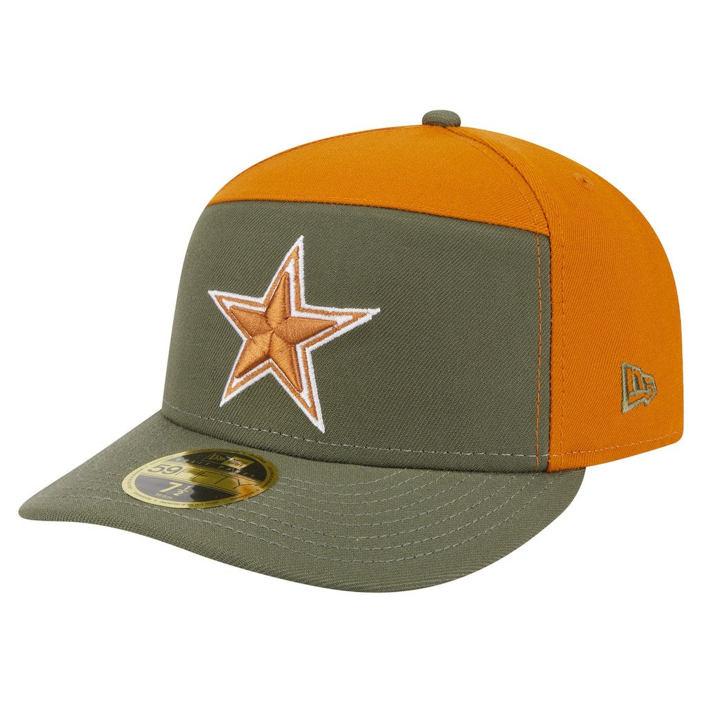 Dallas Cowboys New Era 2-Tone Color Pack Split Panel 59FIFTY Fitted Hat - Olive/Brown Hats