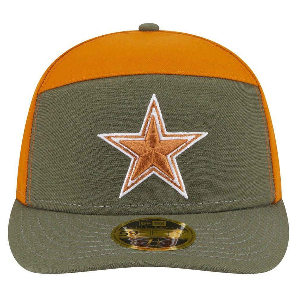 Dallas Cowboys New Era 2-Tone Color Pack Split Panel 59FIFTY Fitted Hat - Olive/Brown Hats