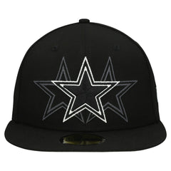 Dallas Cowboys New Era Tri-Hit 59FIFTY Fitted Hat - Black Hats