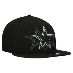 Dallas Cowboys New Era Tri-Hit 59FIFTY Fitted Hat - Black Hats