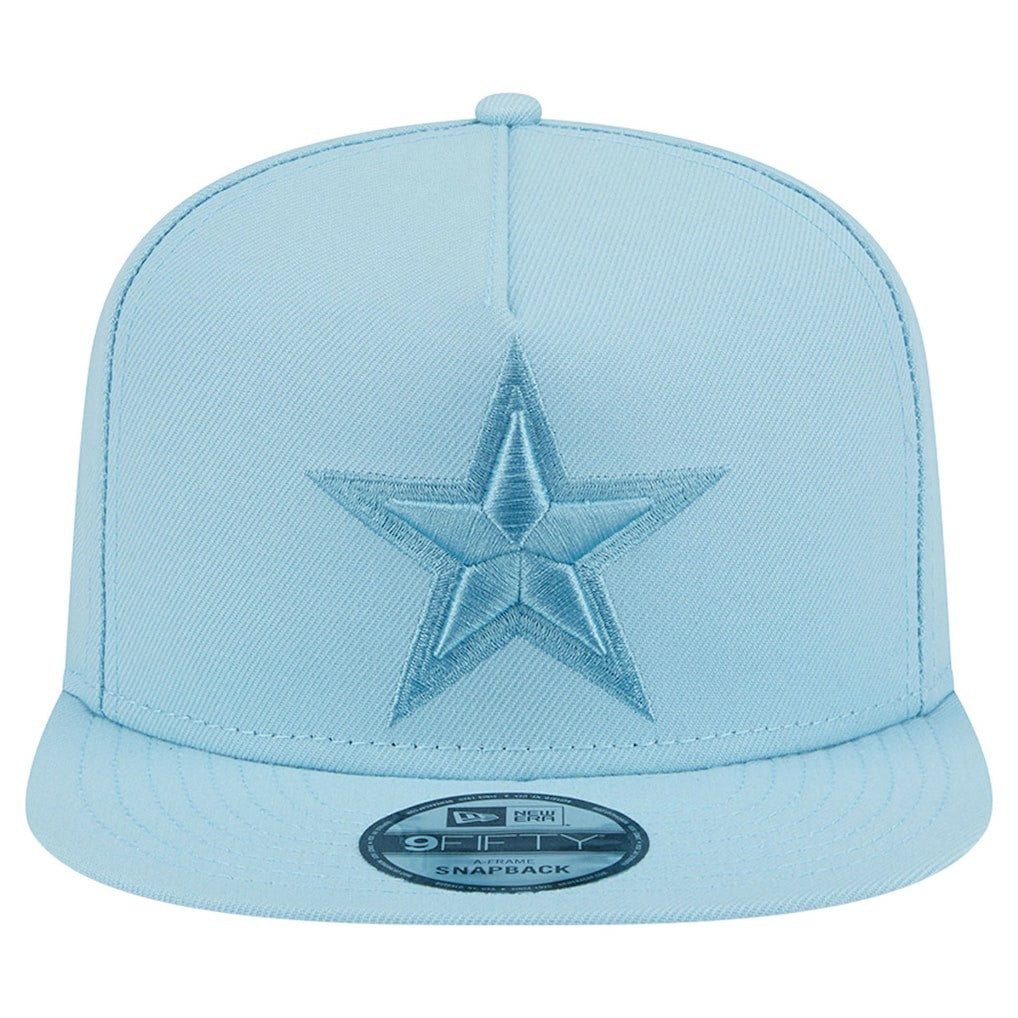 Dallas Cowboys New Era Color Pack A-Frame 9FIFTY Snapback Hat - Light Blue Hats