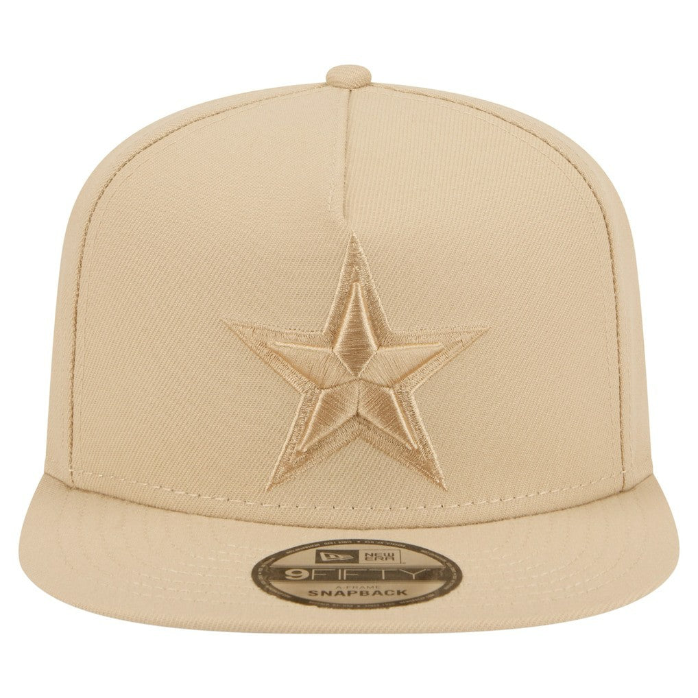 Dallas Cowboys New Era Color Pack A-Frame 9FIFTY Snapback Hat - Light Beige Hats