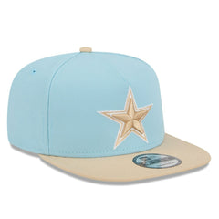 Dallas Cowboys New Era Two-Tone Color Pack A-Frame 9FIFTY Snapback Hat - Light Blue/Brown Hats