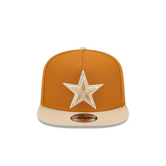 Dallas Cowboys New Era Two-Tone Color Pack A-Frame 9FIFTY Snapback Hat - Brown/Light Beige Hats