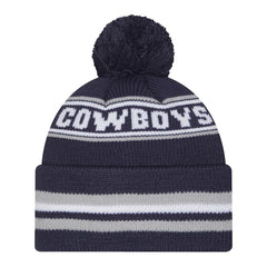 Dallas Cowboys New Era Youth Classic Cuffed Knit Hat with Pom - Navy Hats