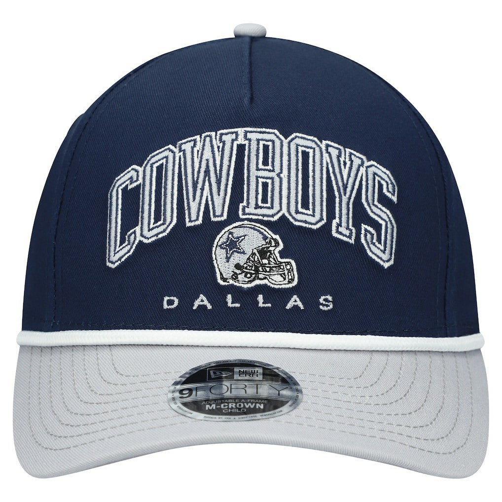 Dallas Cowboys New Era Preschool Arch 9FORTY M-Crown A-Frame COOLERA Adjustable Hat - Navy/Gray Hats