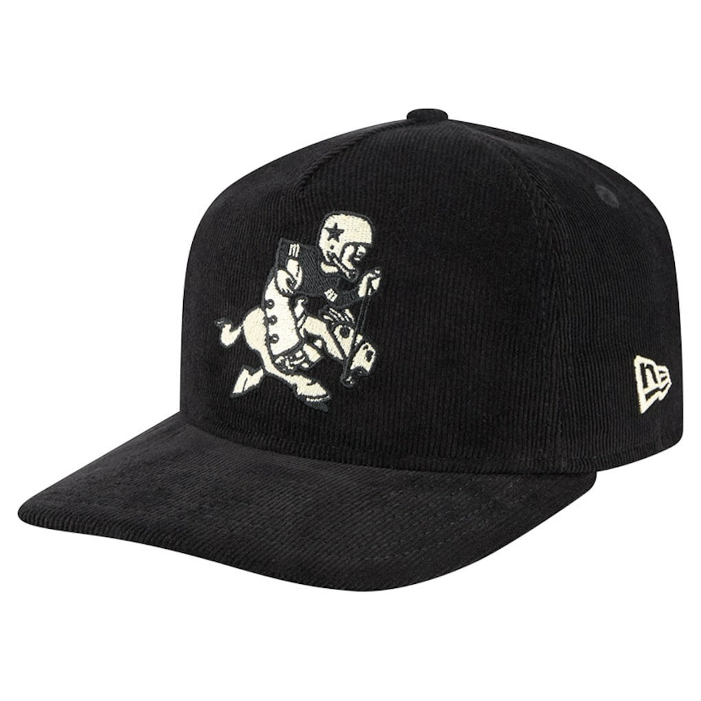 Dallas Cowboys New Era Retro Joe Nostalgic Corduroy Golfer Adjustable Hat - Black Hats