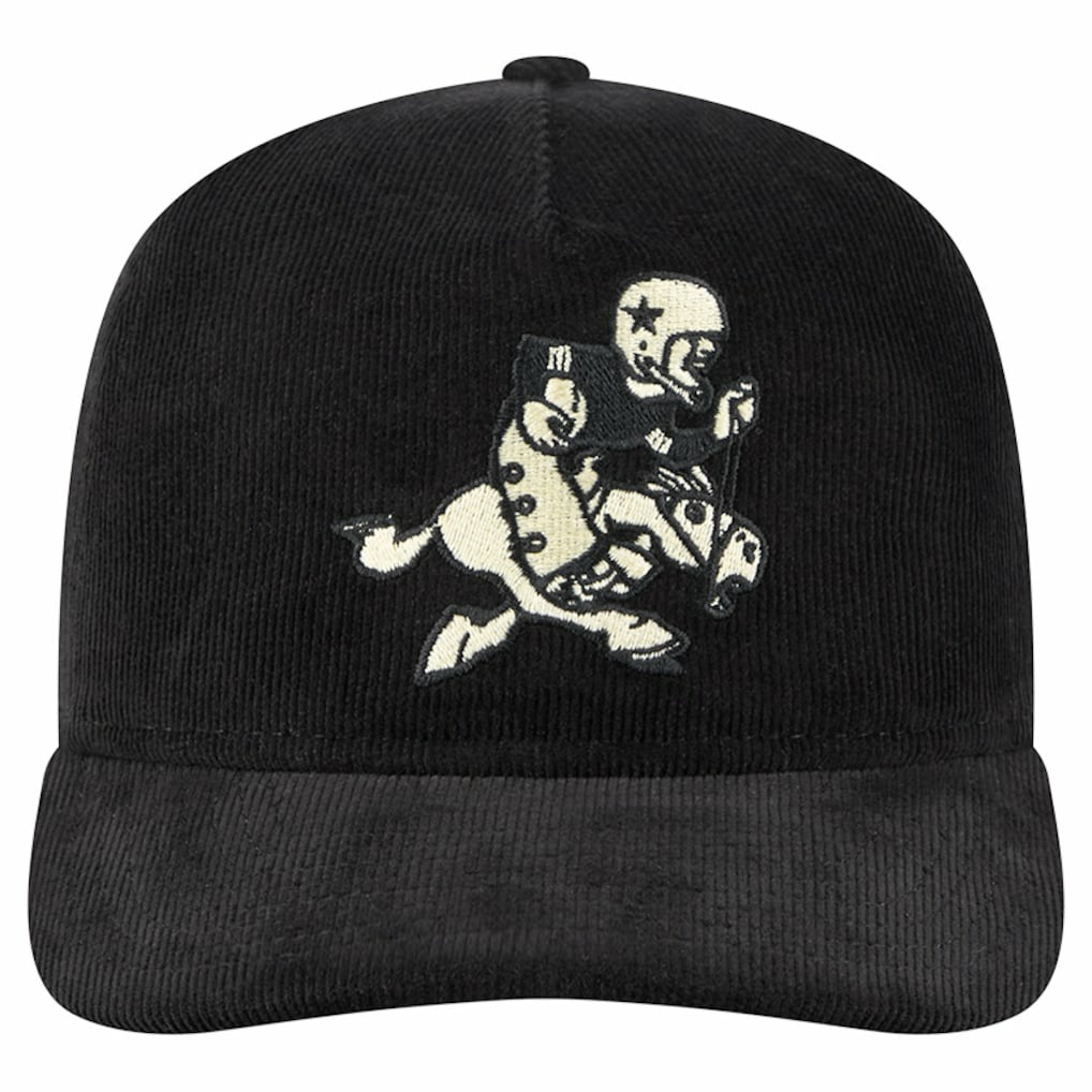 Dallas Cowboys New Era Retro Joe Nostalgic Corduroy Golfer Adjustable Hat - Black Hats