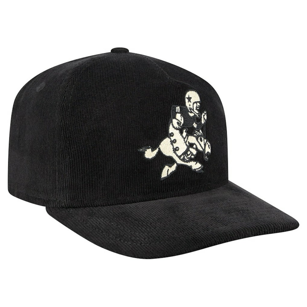 Dallas Cowboys New Era Retro Joe Nostalgic Corduroy Golfer Adjustable Hat - Black Hats