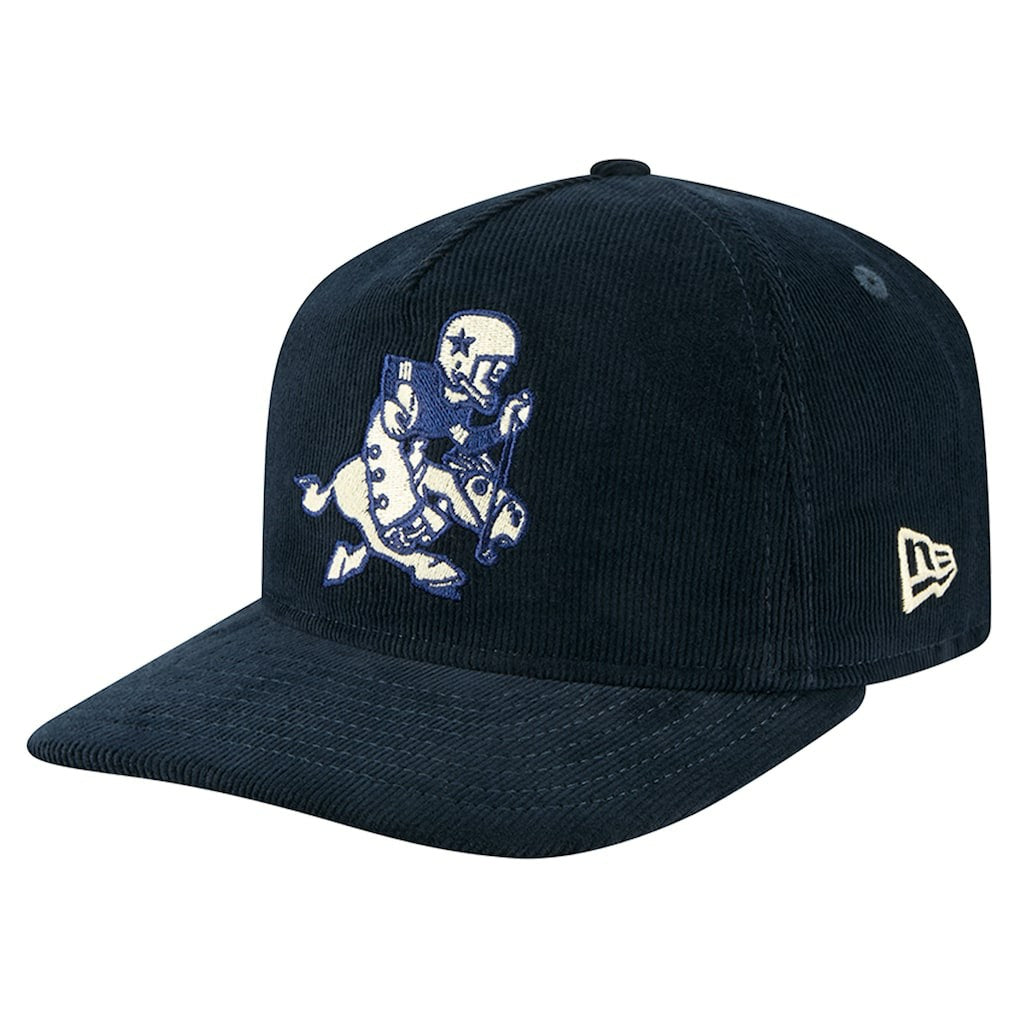 Dallas Cowboys New Era Retro Joe Nostalgic Corduroy Golfer Adjustable Hat - Navy Hats